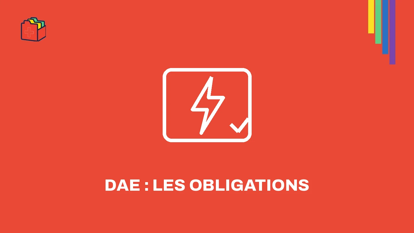 Bannière ActiBox : icône d'un DAE avec une coche